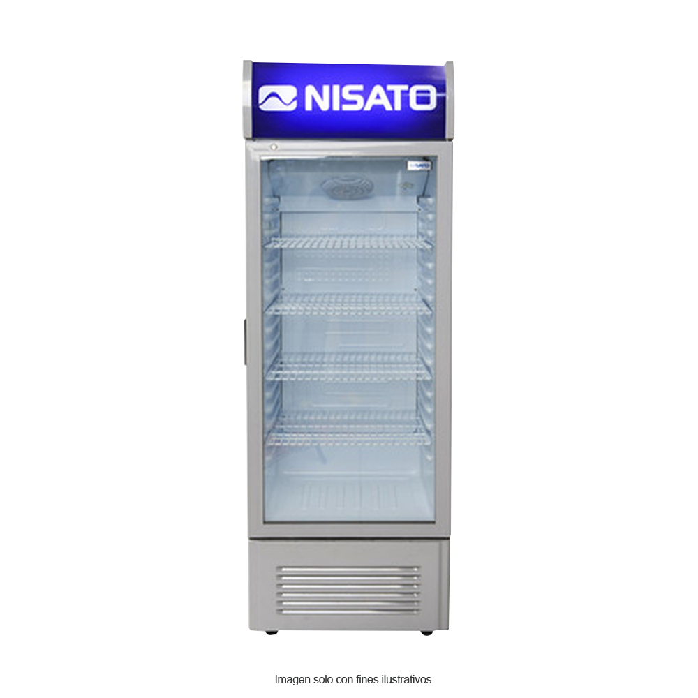 Enfriador comercial 12pc, NRE-12SDGX Nisato, iluminación interior.
