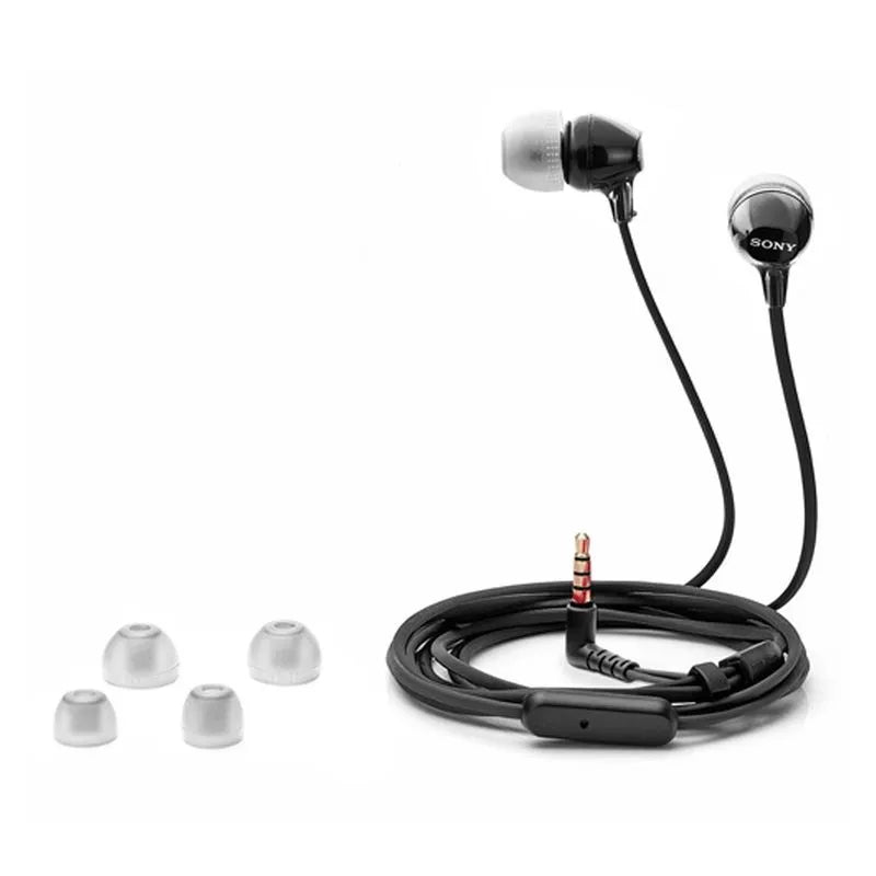 Audífonos, In-Ear, MDR-EX15AP/BLACK, Sony, Alámbrico, Negro