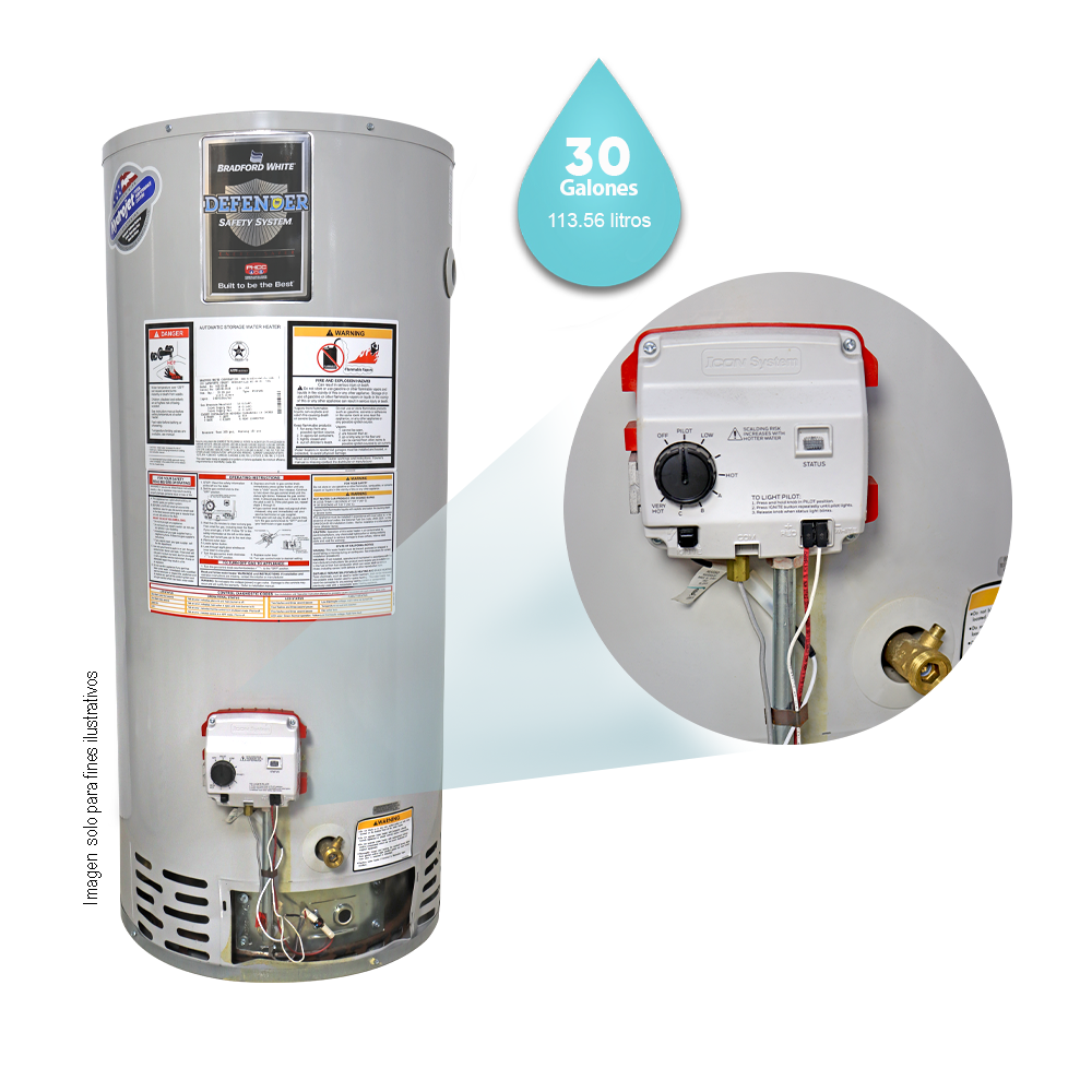 Calentador a gas 30gl R-2-30S6X Bradford White