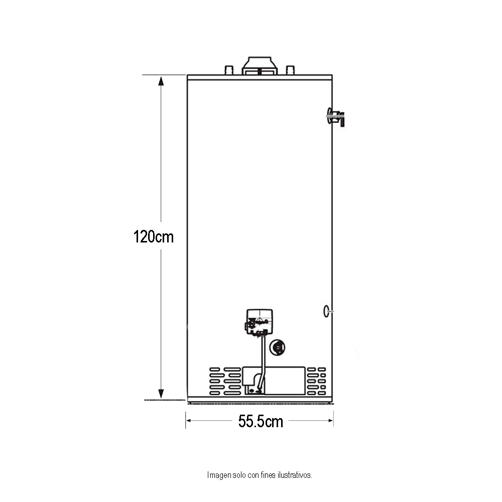Calentador a gas 40 GL RG-2-40S6X. BRADFORD WHITE