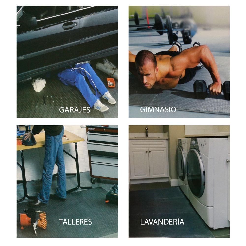 Alfombra de PVC multiuso 991-90139944, 4 PC de 61x 61cm .
