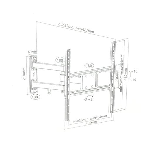 Soporte para TV, 32”–55”, GF-P1124-1171, G Force, Accesorio de montaje