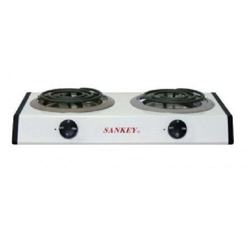 Cocina eléctrica de mesa, 2 hornillas, ES-201, Sankey, blanco