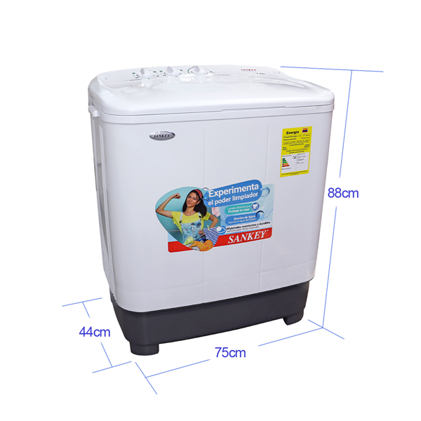 Lavadora Sankey 8Kg Semiautomática WM-8077P