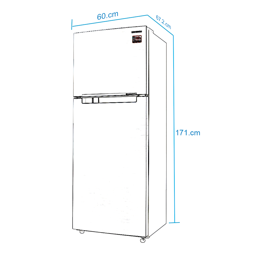 Refrigeradora 12 PC Samsung Top Mount RT32K500JS8/AP  silver twin cooling inverter