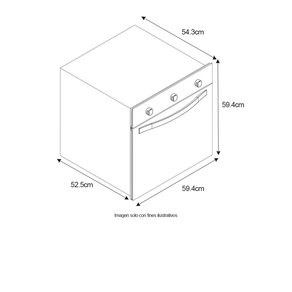 Horno a gas de 24" empotrable WOA105F Whirlpool color negro