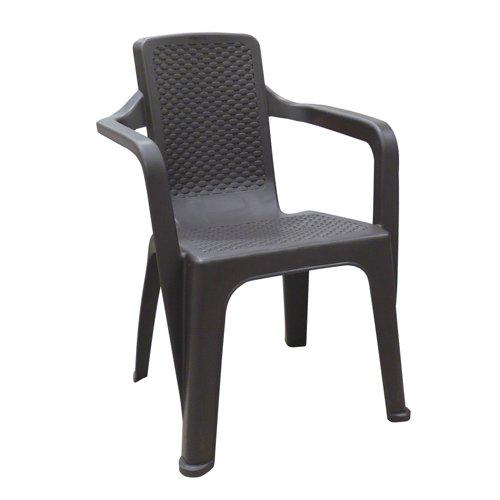 Silla plástica Wengué 7200-XP Eterna con brazos estándar