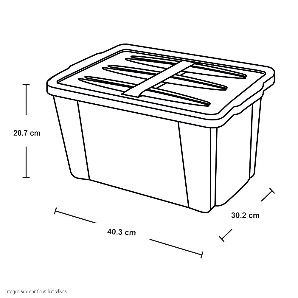 Caja de 18 litros 9735 RIMAX color natural