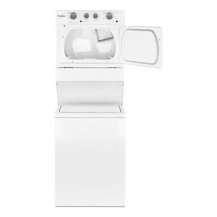 Centro de lavado a gas 20kg Whirlpool 7MWGT4027HW color blanco, canasta de acero porcelanizado