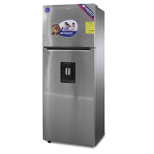Refrigeradora, 11 PC, NRF-318SWDML, Nisato, Dispensador de agua, bandejas de vidrio templado, color gris