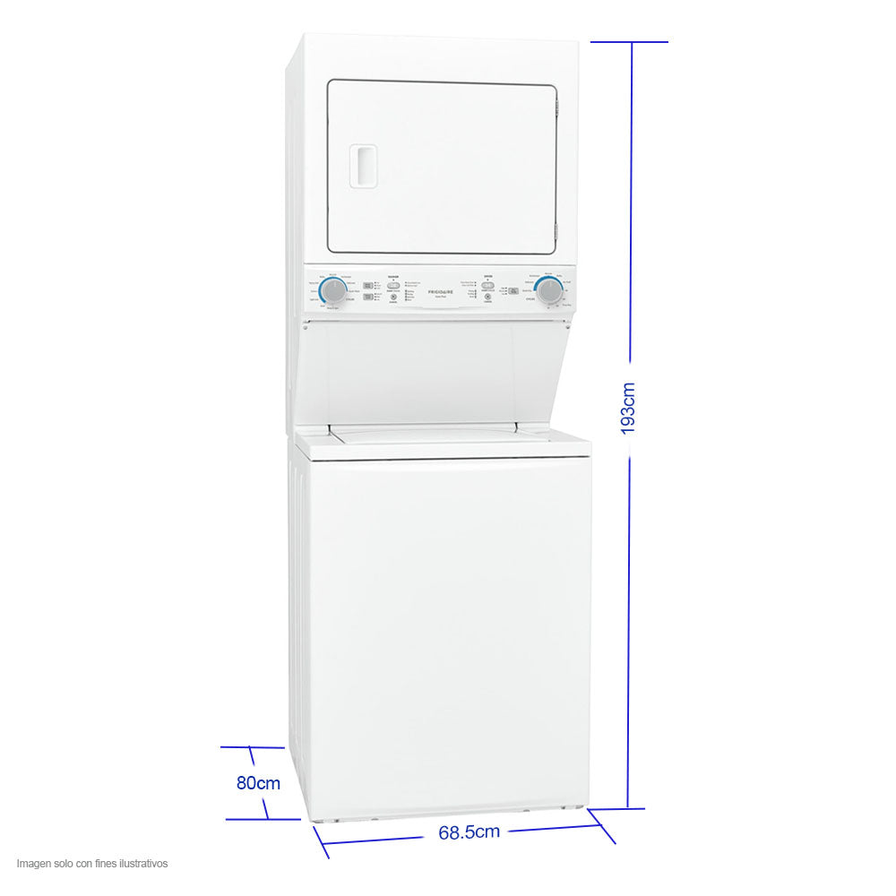 Centro de lavado a gas 20 kilos FLCG7522AW FRIGIDAIRE de acero inoxidable secado MaxFill
