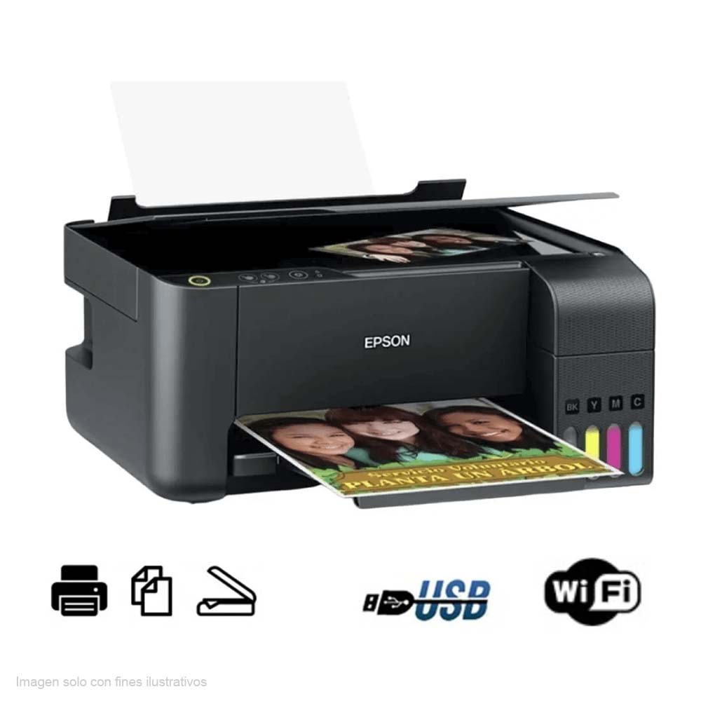 Impresora Multifuncional, 3 en 1, L3250, Epson, C11CJ67301, Wi-Fi, Sistema Continuo de Tinta EcoTank, Función de Impresión, Copiado y Escaneo.