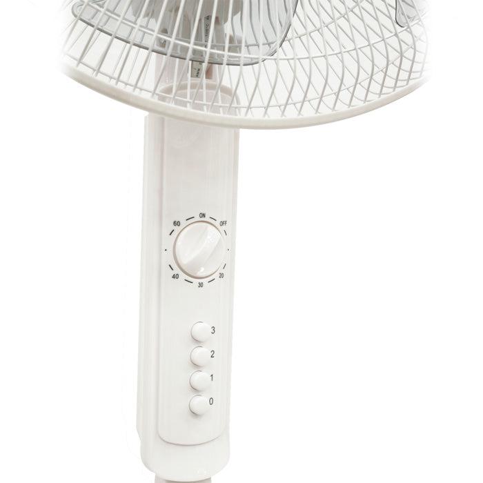Abanico de pedestal 16" FN-1734 Sankey 3 velocidades color blanco