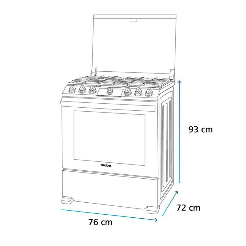 Estufa MABE de 30" a gas EMH7613DTSS0