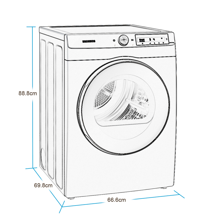 Secadora Samsung eléctrica DV11B6900EW/ED 11.5kg control inteligencia artificial.