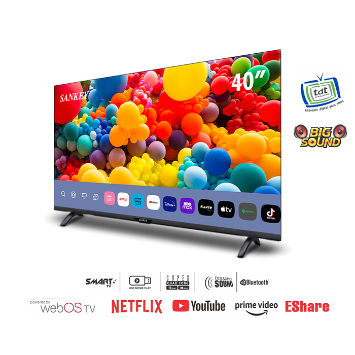 Televisor LED Smart, 40”, CLED-40DW9, Sankey, Full HD Smart TV