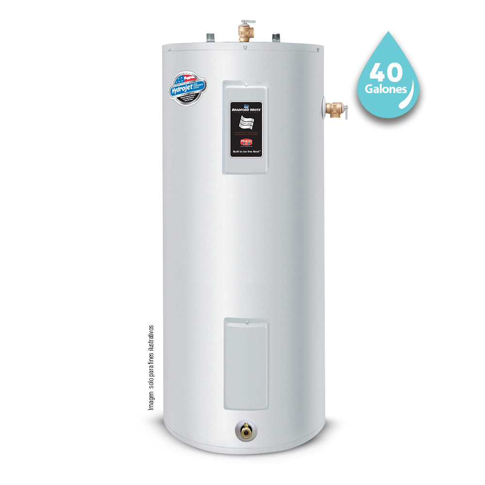 Calentador de agua eléctrico 40gls. RE240S6-1NCWW-EXP. BRADFORD WHITE