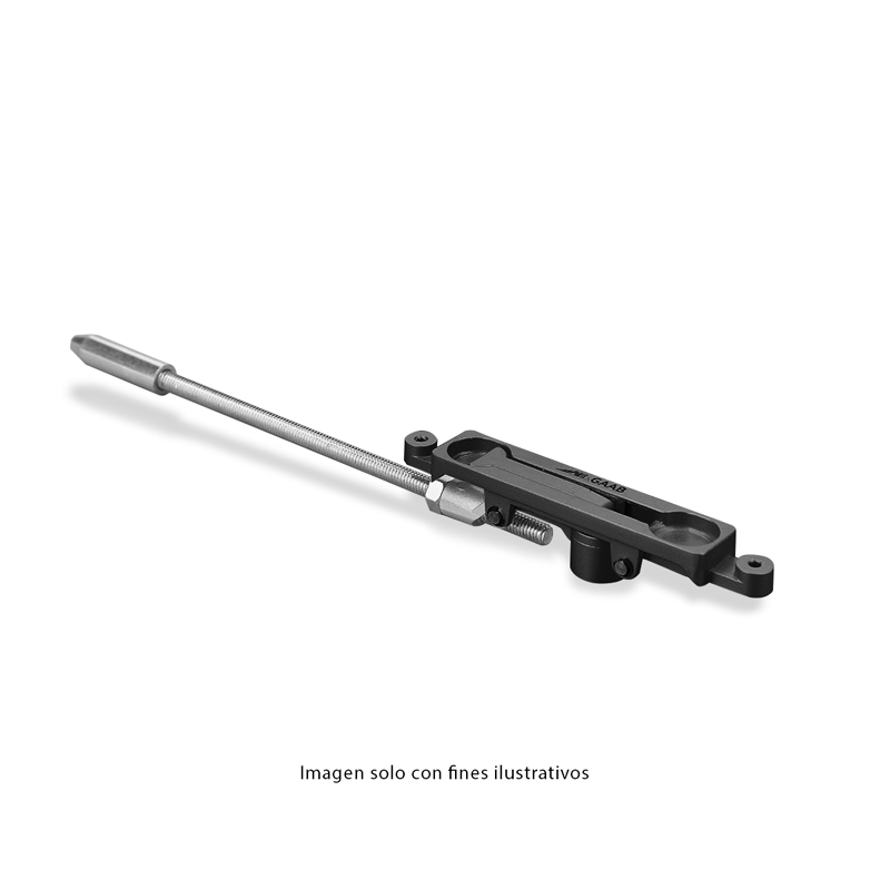 FLUSHBOLT NEGRO CON VARILLA GUIA METALICA CONTRAFRENTE Y TAPA DE NYLON