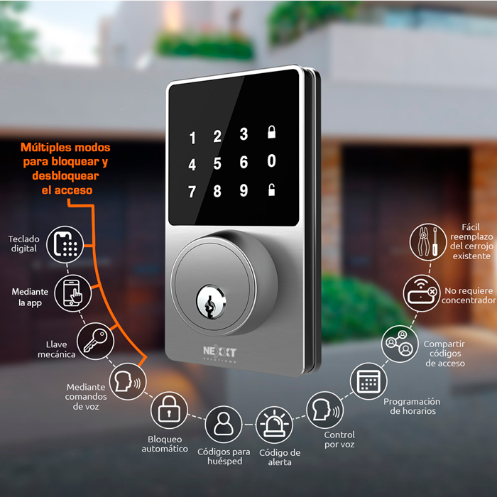 Cerradura Smart Home NHS-D100 Nexxt Wi-Fi – Rodelag Panamá Cerradura Smart Home NHS-D100 Nexxt Wi-Fi – Rodelag Panamá