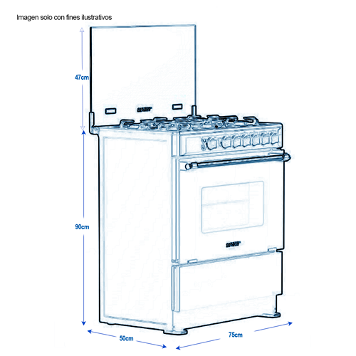 Estufa a gas de 30" BERTA BL06 Sankey