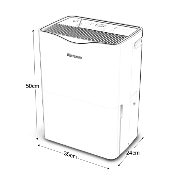 Deshumificador 50 pintas DH-50KP1SJXE30 Hisense 2 velocidades