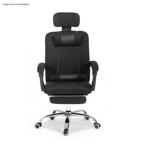 Silla ejecutiva FC-23 en color negro con reposa pies