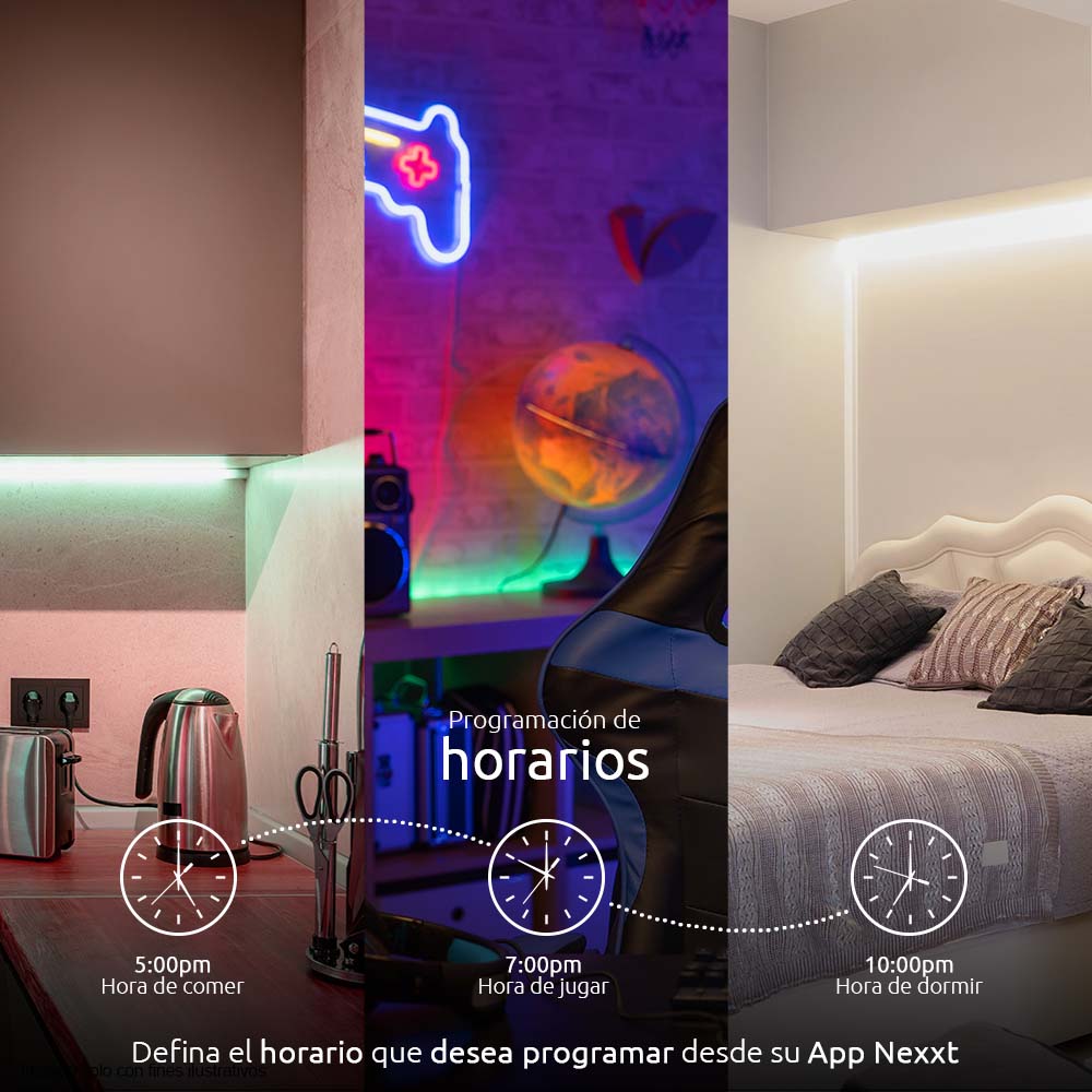 Cinta LED Smart RGBIC de 5m NHB-S613 110-220V Nexxt