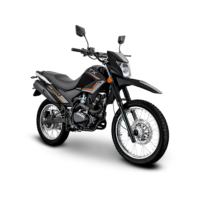 Moto TX200 Black Keeway color negro de 200cc