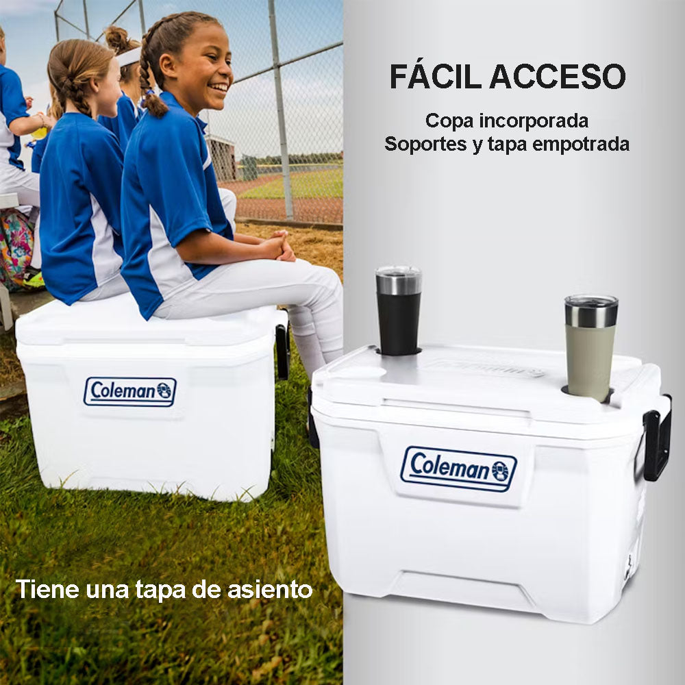 Hielera 52Qts Serie 316 Coleman color blanco