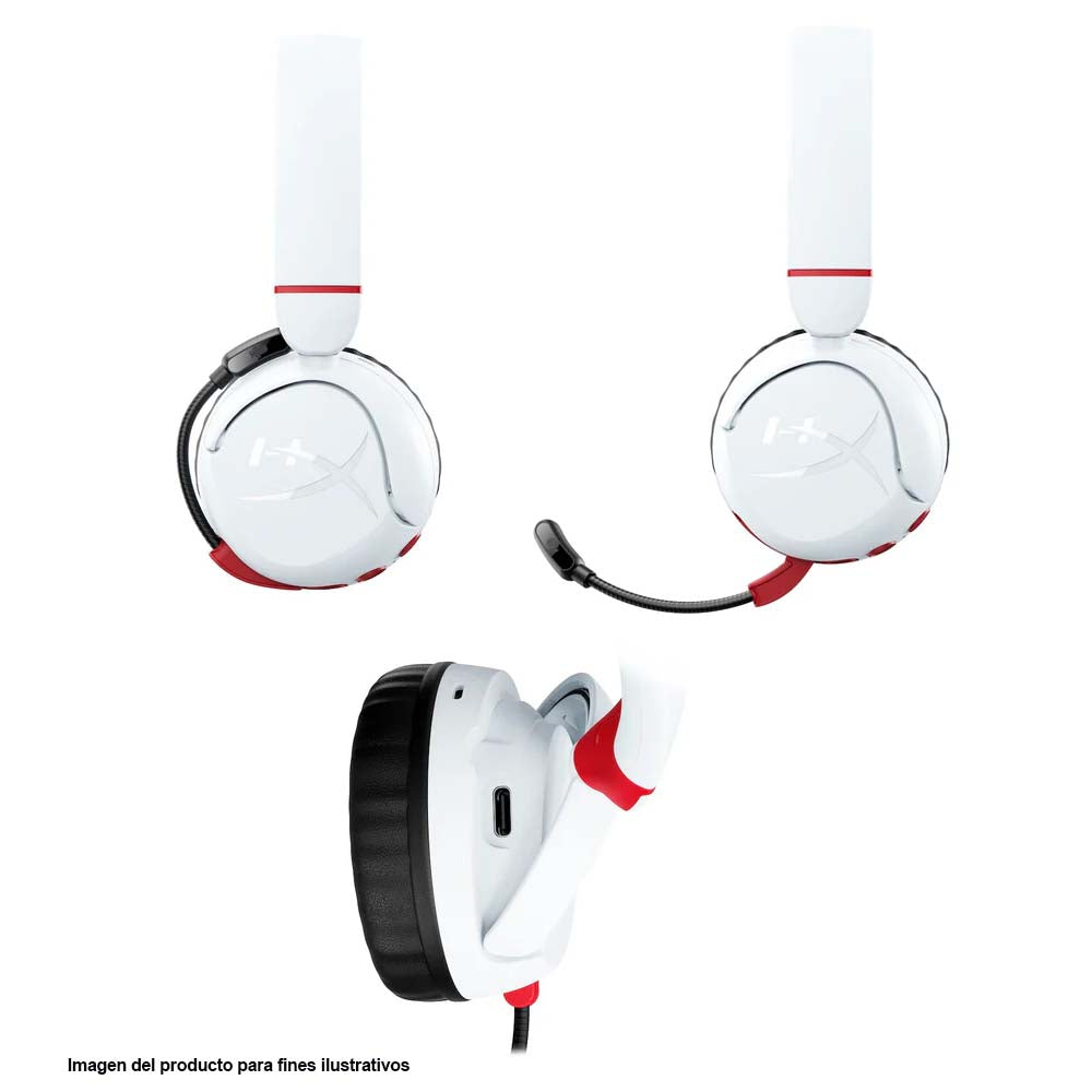 Auriculares inalámbricos HYPERX CLOUD MINI KIDS WIRELESS color blanco
