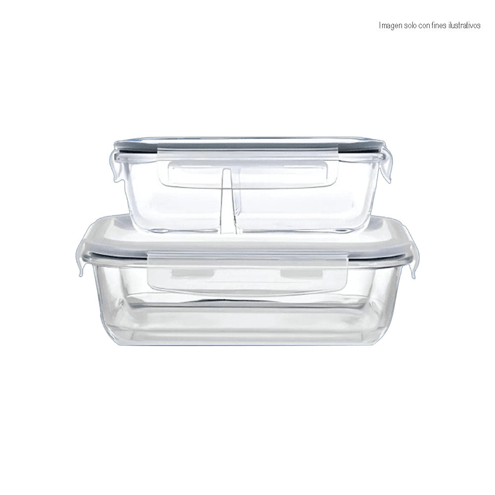 Envase de vidrio para alimentos NTW-4GSRC50 1500ml, 2260 Ml. Nisato