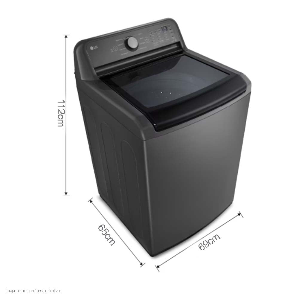 Lavadora 23kg WT23MT6HKA LG tecnología inverter AI DD color gris mate