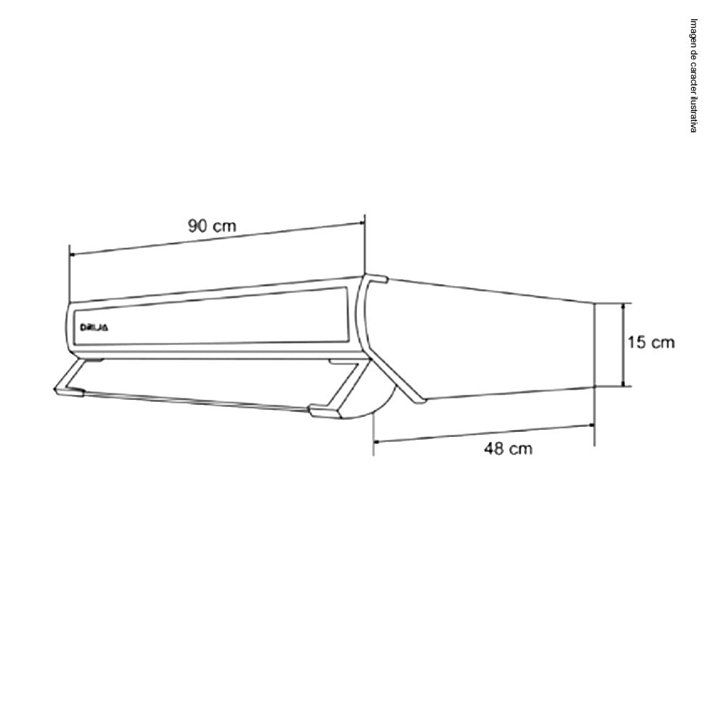 Extractor de grasa Compatto 90 Black Drija (90.2cm)