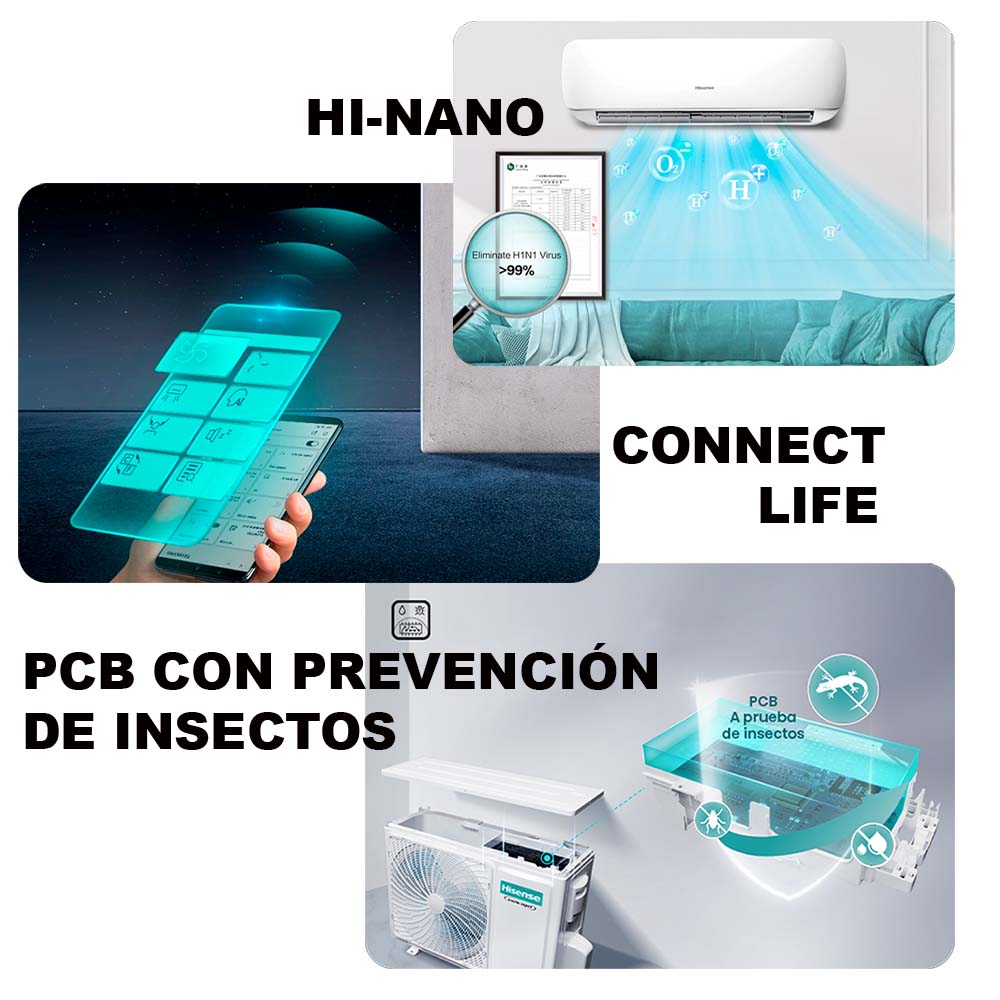 Aire acondicionado Split de 12000BTU ATR122HA de Hisense Wi-Fi SEER 21