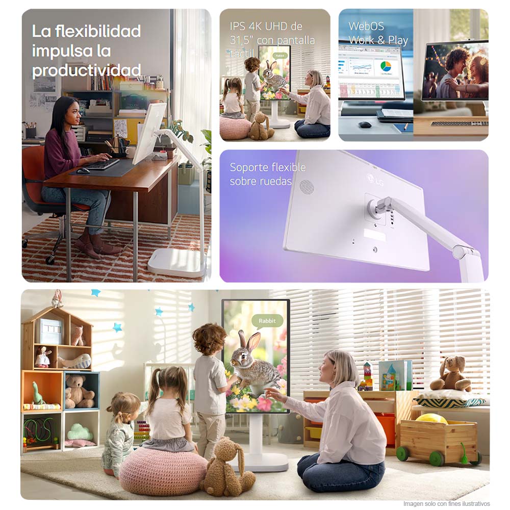 Monitor de 32" Smart Swing 32U889SA de LG 4K