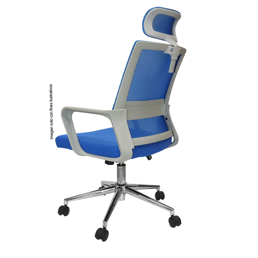 Silla de oficina 853-6552HA color tela azul