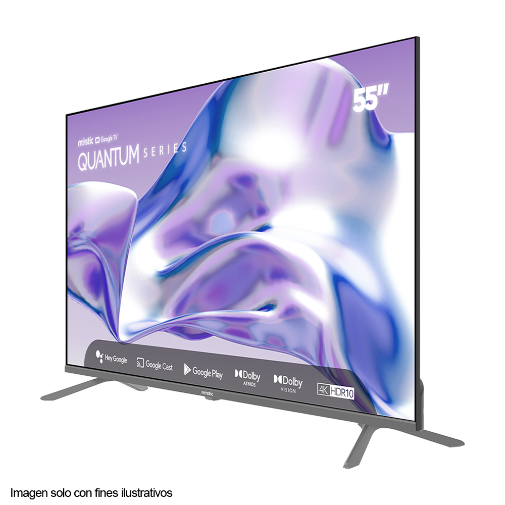 Televisor QLED Smart, 55”, MY-SQG55509, Mystic, 4K HDR Dolby Atmos Google TV