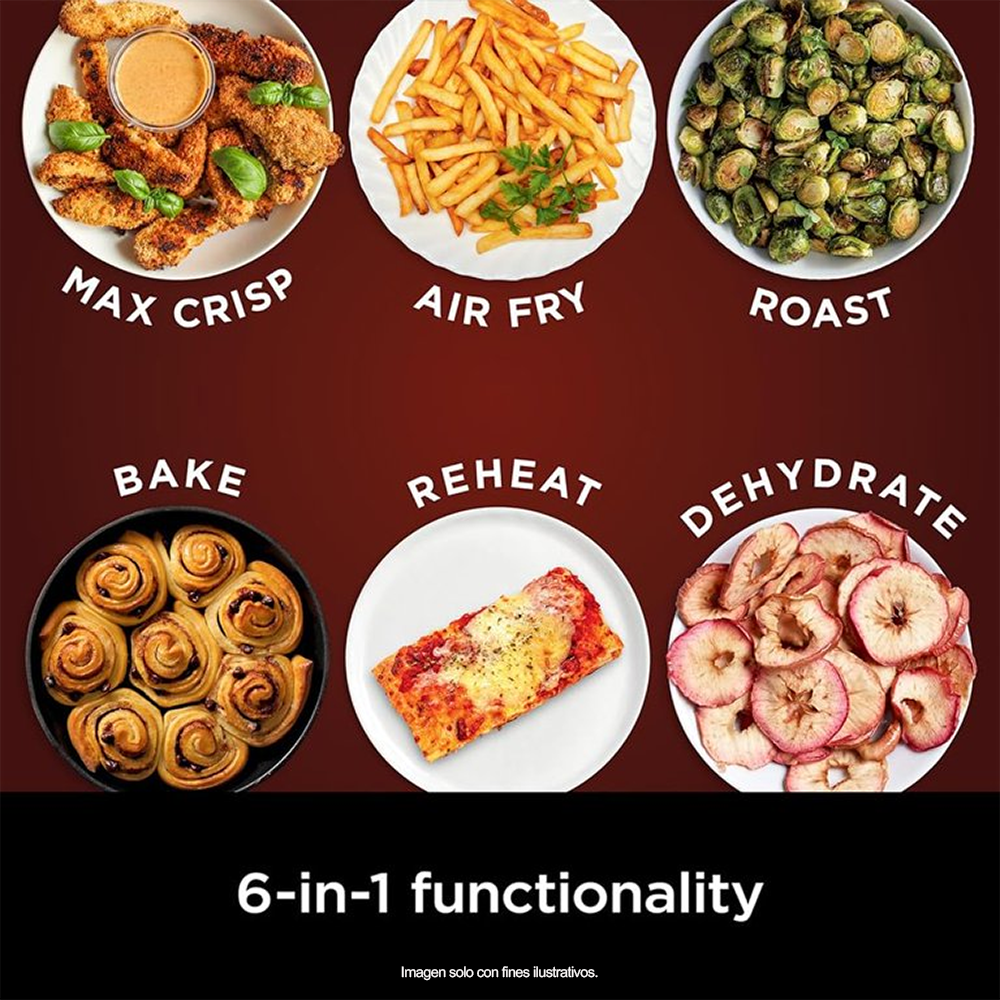 Air Fryer AF181LAA, 6 en 1 Ninja, color negro.