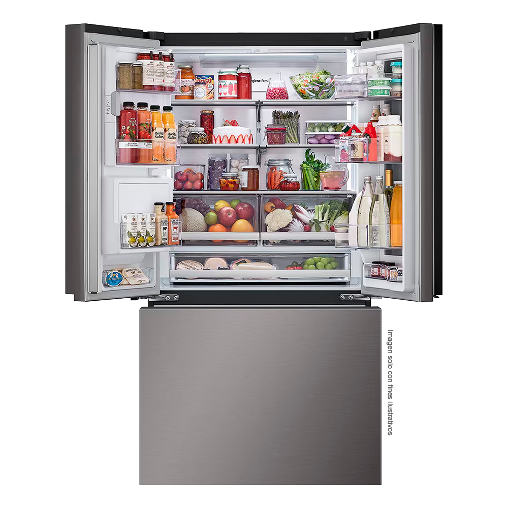 Refrigeradora 31pc French Door VF31XKNH LG, instaView inverter color silver