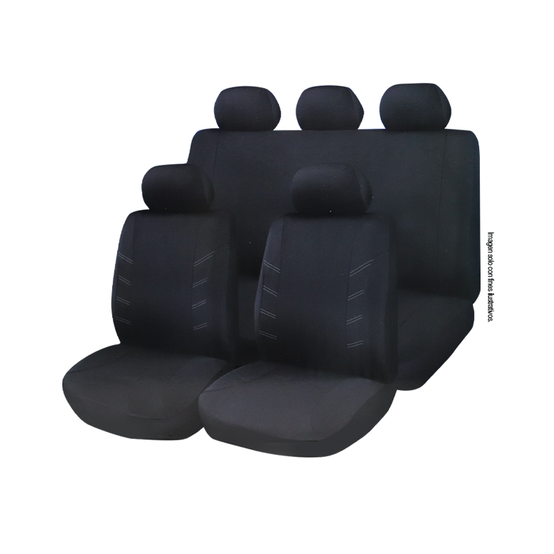 Cobertor para asiento de auto Set de 9 piezas, 991-2402318 Material cómodo color negro/gris