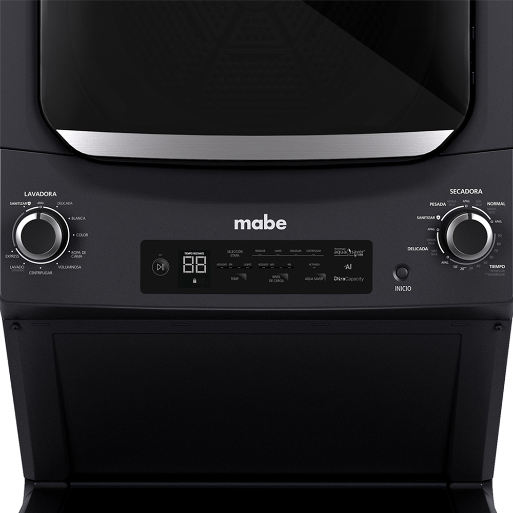 Centro de lavado eléctrico 24kg. modelo MCL2440PPDG0 Mabe, display digital, color Diamond Gray
