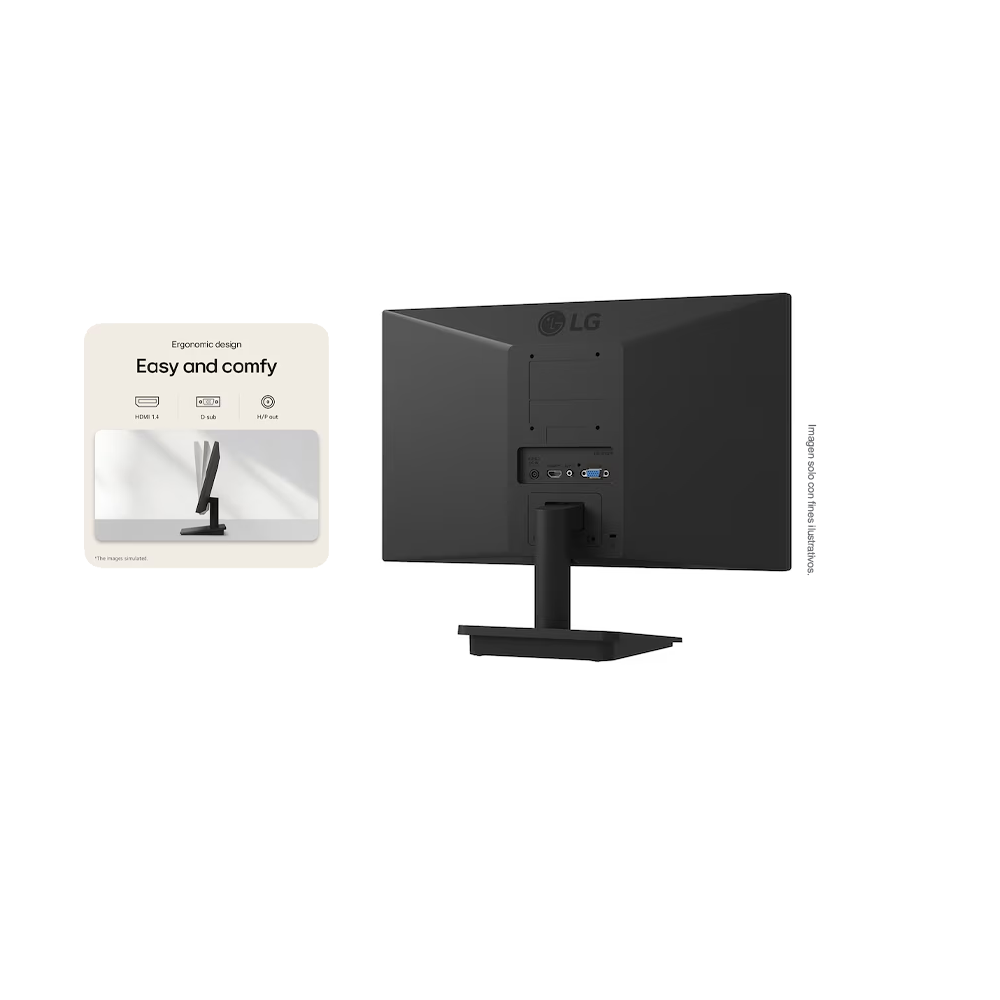 Monitor LED básico 19.5" HD, modelo 20U401A-B.AWP. LG