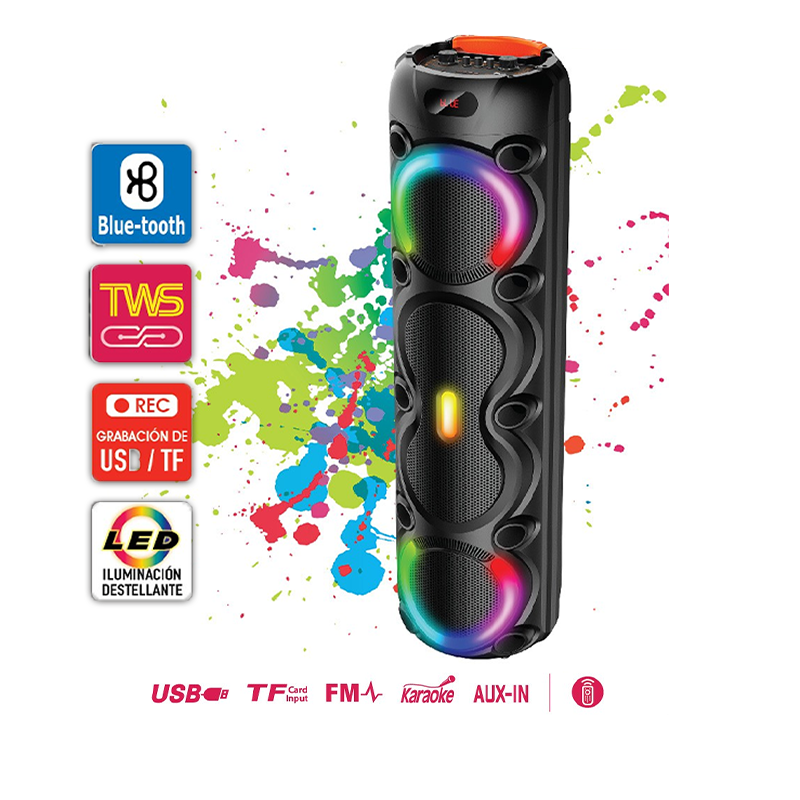 Bocina portátil Bluetooth 8" x 4 PA-8DC4N45 Sankey 30W RMS