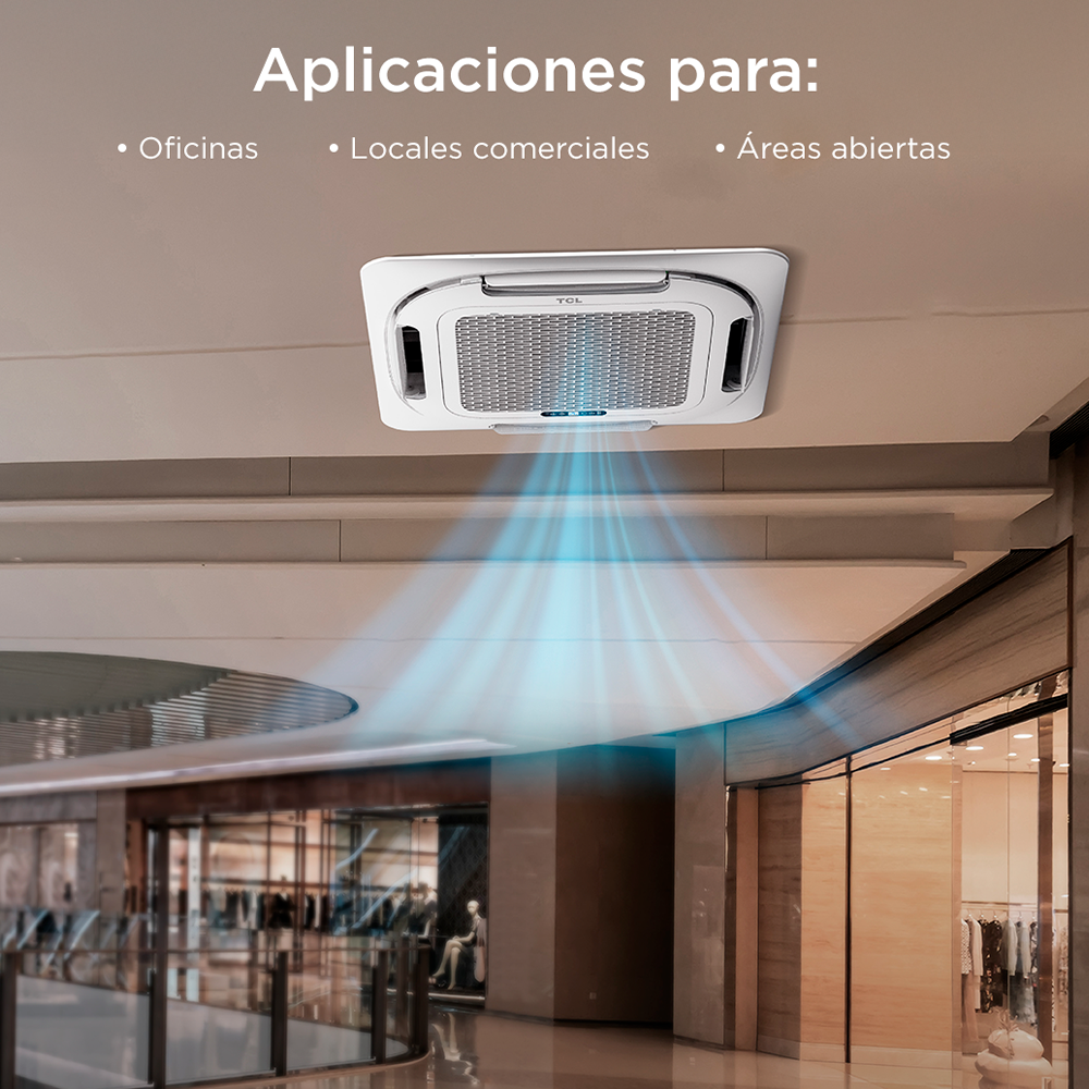 Aire Acondicionado Tipo Cassette TCL 5 Ton On/Off TCE-60CA/U2O-C (TCE-60CCRA/U2I-C)