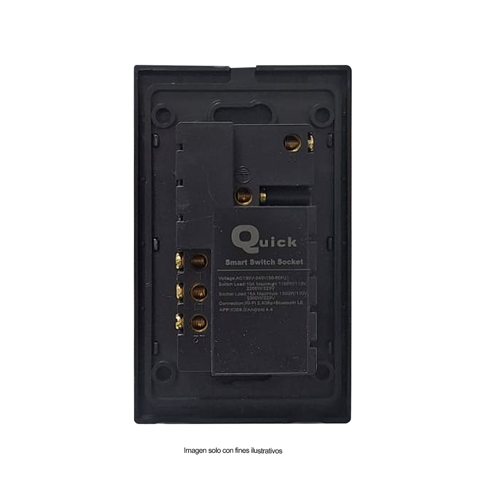 Toma corriente Touch ML2W1SUSB, color negro.