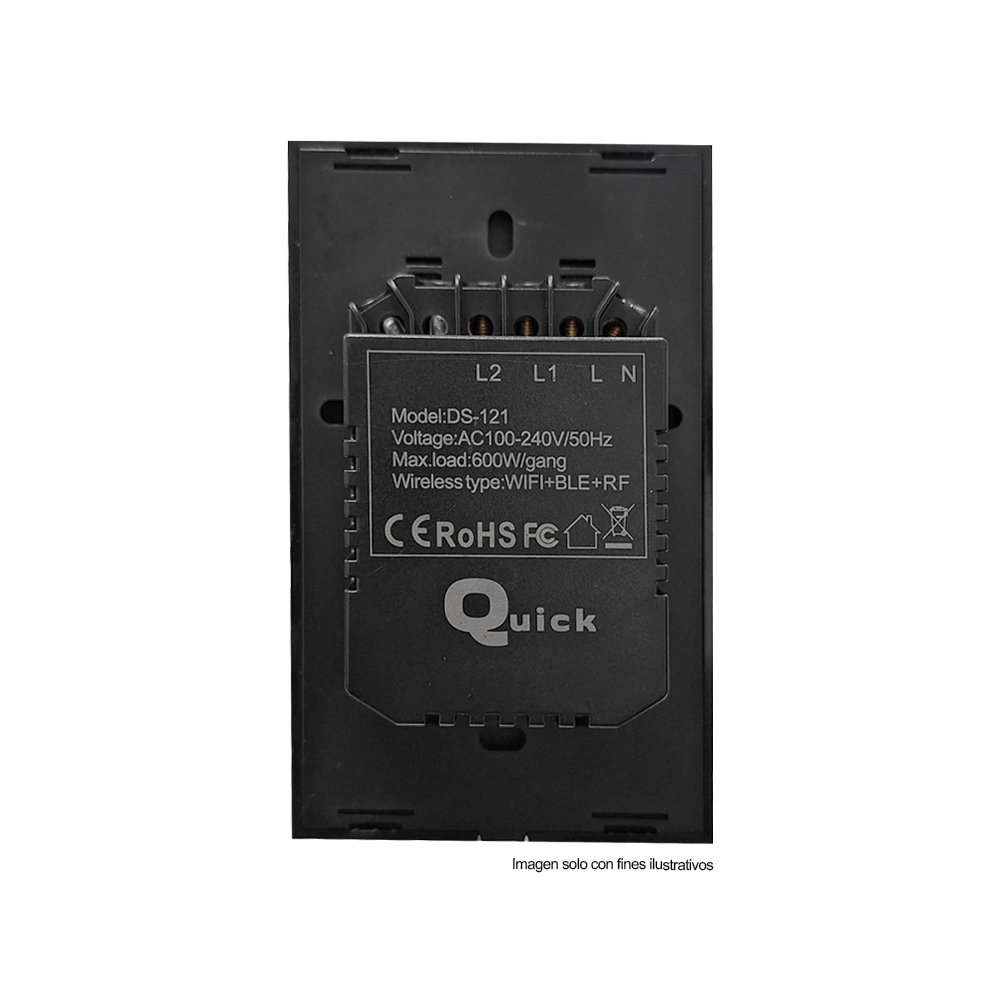 Interruptor de luz inteligente 2GANG+BLE DS121B2G
