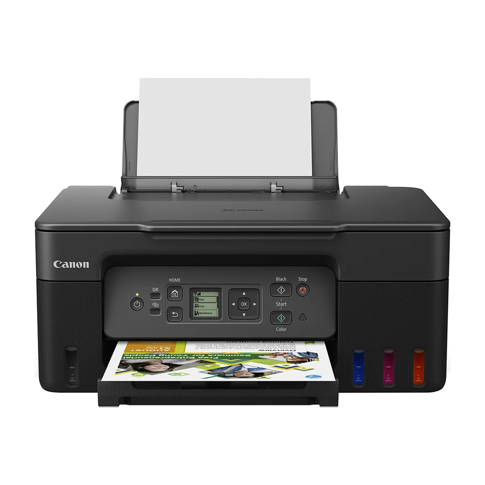Combo de impresora Canon G3170 multifuncional Wi-Fi + Resma de papel Canon + cargador KCC-140 1400W diseño compacto para automóviles.