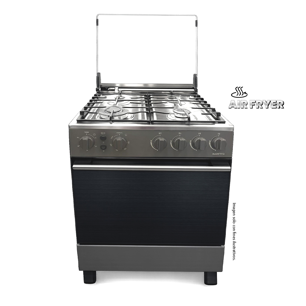 Estufa a gas modelo BELLAFTTG cubierta de acero inoxidable de 24" (61cm) 4 quemadores (1 grande, 2 medianos, 1 pequeño) encendido eléctrico, Sankey