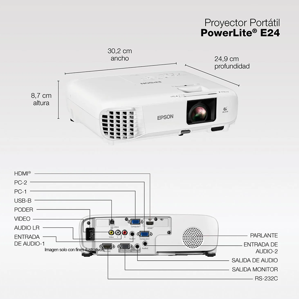 Proyector PowerLite E24. Epson