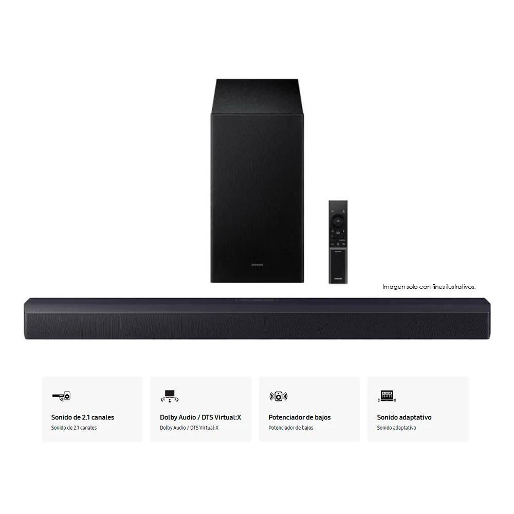 Combo Televisor Smart QLED 4K de 65" Samsung QN65Q6FAAPXPA + Teatro en casa HW-B450/ZP Samsung